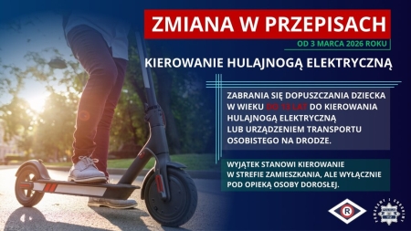 Nowe przepisy podwyższają minimalny wiek użytkowników hulajnóg elektrycznych  