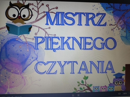 Międzyszkolny konkurs czytelniczy: „Mistrz Pięknego Czytania” 